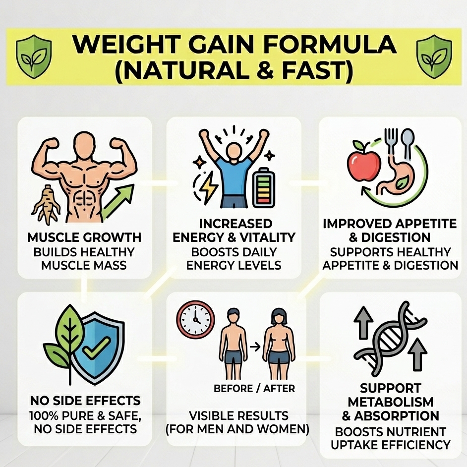 Shavi Special Weight Gain Powder For Men and women | Gain 3-5kg in 30 Days | 100% Natural No Side-Effects