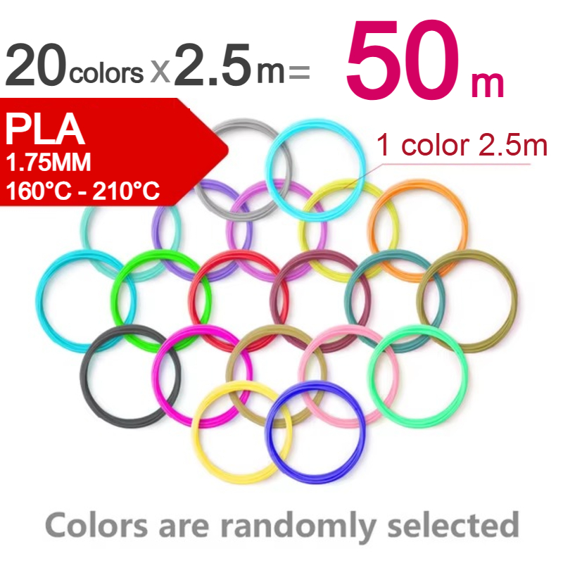 pen Wire Filament Refills 1.75mm PLA Printing Educational Doodler Refill Kit Multicolor Non-Toxic Eco-Friendly Plastic