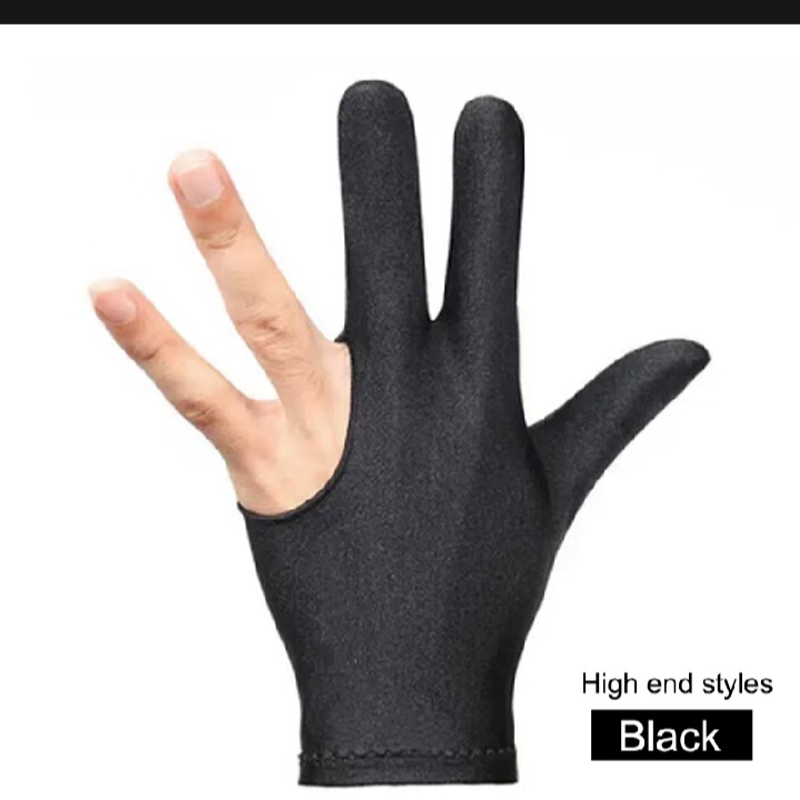 3 finger open lycra snooker billiard gloves left/
right hand universal gloves set random colors