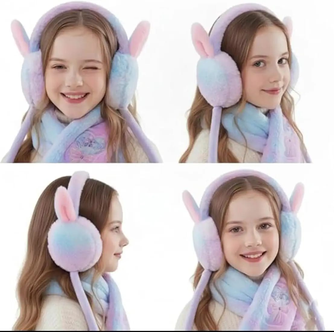 Winter Earmuffs for Kids – Soft Plush Bunny Ear Warmers with Moving Ears & Chu Chu Sound | Faux Fur Warm Ear Muffs for Girls, Boys, Women & Cold Weather Protection ( High Quality)