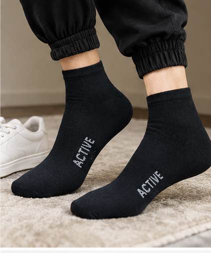 3pair of Premium Cotton Ankle Socks for Men – Casual & Sports Wear