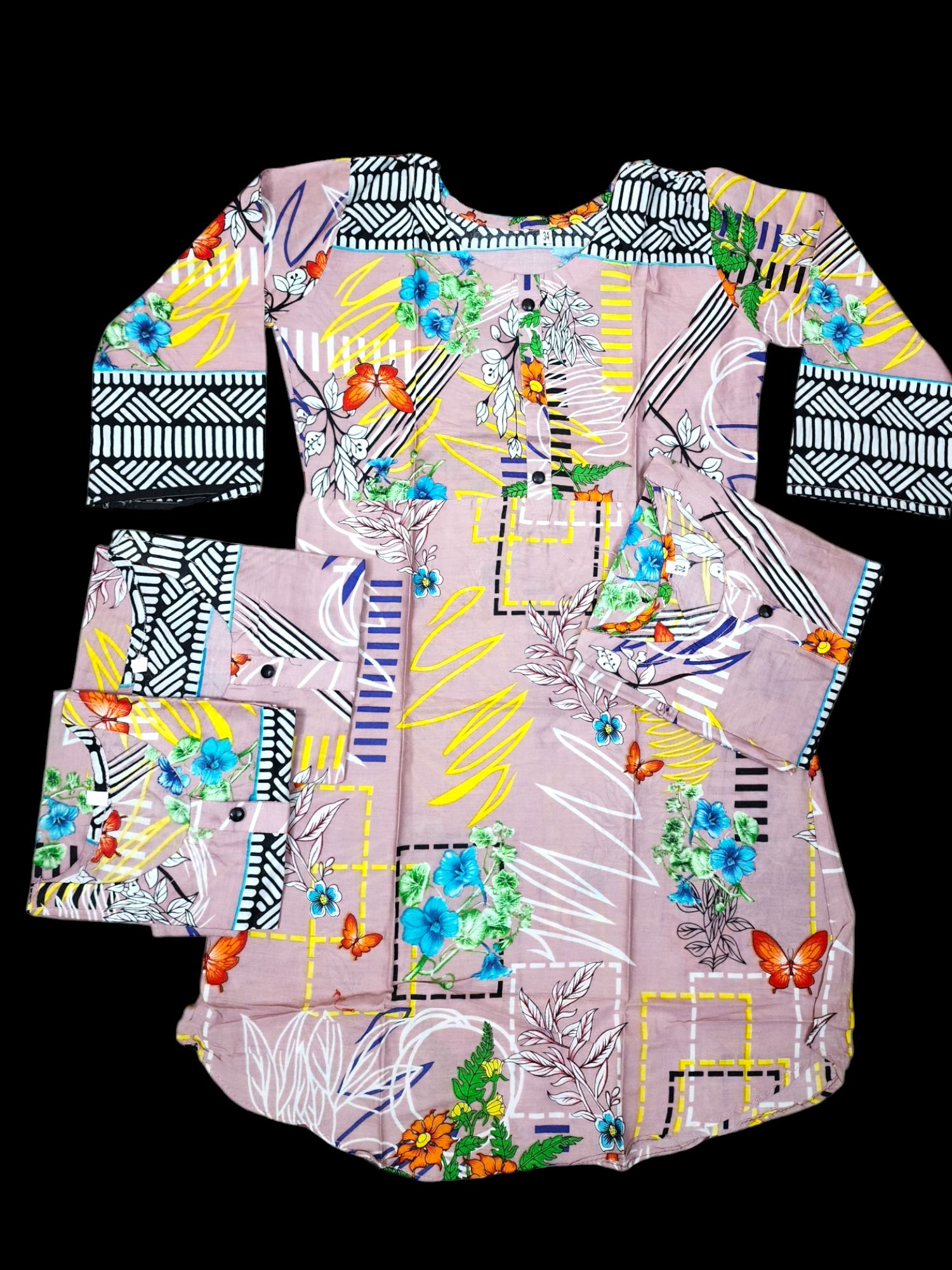 Lawn Frock for Baby Girls - Casual Tops for Baby Girls - Trendy Outfit for girls - Baby Girl Clothes for Summer and Spring Fashion  - jhablay - frok - Tops - kurti
