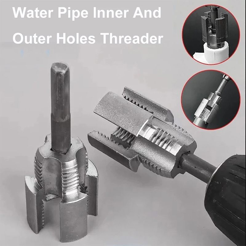 1/2inch 3/4inch PPR/PVC Water Pipe Threader Tapping ToolInternal Thread External Thread Integrated Water Pipe Wire Opener