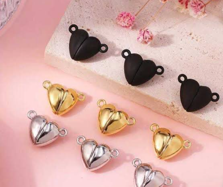 2/5/10 pairs magnet heart charm for jewelry making & DIY accessories