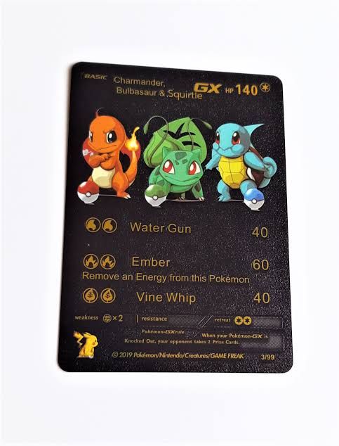 charmander bulbasaur and squirtle gold pokemon card Bulbasaur, Squirtle, art rares from Japanese special deck ex box : r/PokemonTCG Charmander, Bulbasaur, And Squirtle Tag