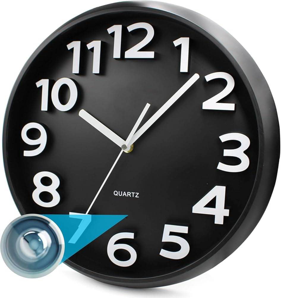 WiFi Wall Clock Camera 4K Resolution For Home/Office Security with Look Cam Application and Panoramic view / Same Product as Shown
