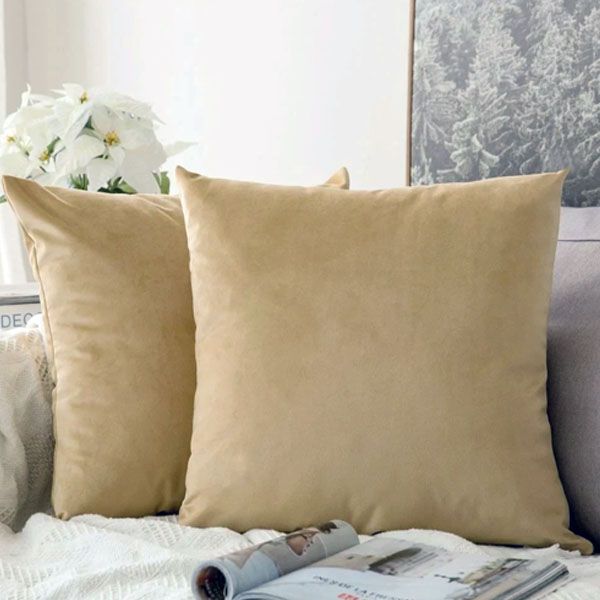 Plain Velvet Cushion Covers By Ayat Bedding