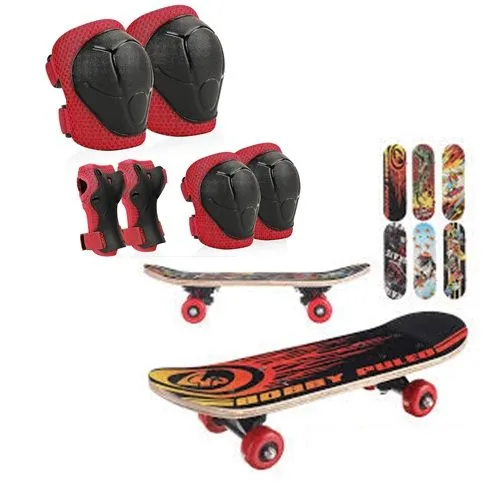 17 inch Size Skate Board With Safety Pads For Kids
