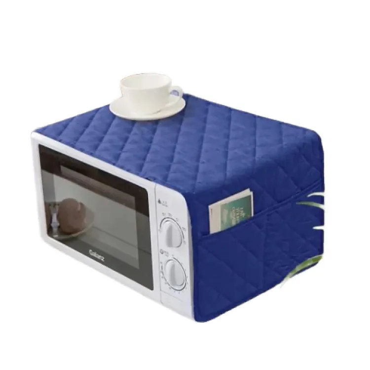 Oven Cover Microwave Dust Cover Waterproof Double Pocket Storage Bag Microwave oven cover full size with 4 Pockets