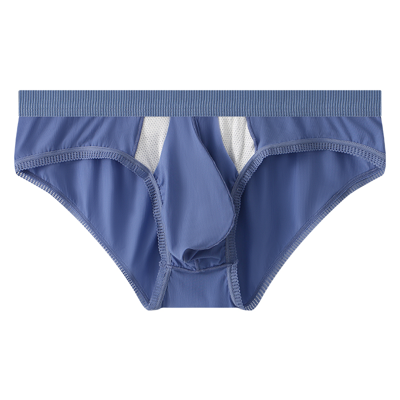 Men's Briefs Ice Silk Underwear Seamless Breathable Low Waist Panties Shorts