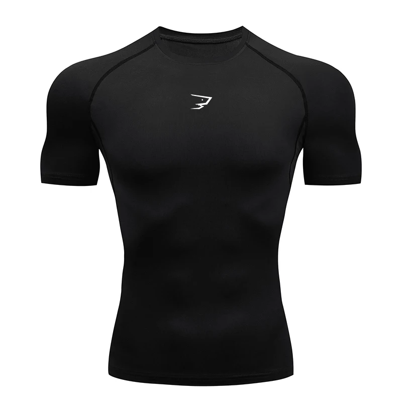 Men Running Compression T-shirt Short Sleeve Sport Tees Gym Fitness Sportshirts Male Jogging Tracksuit Homme Athletic Shirt Tops