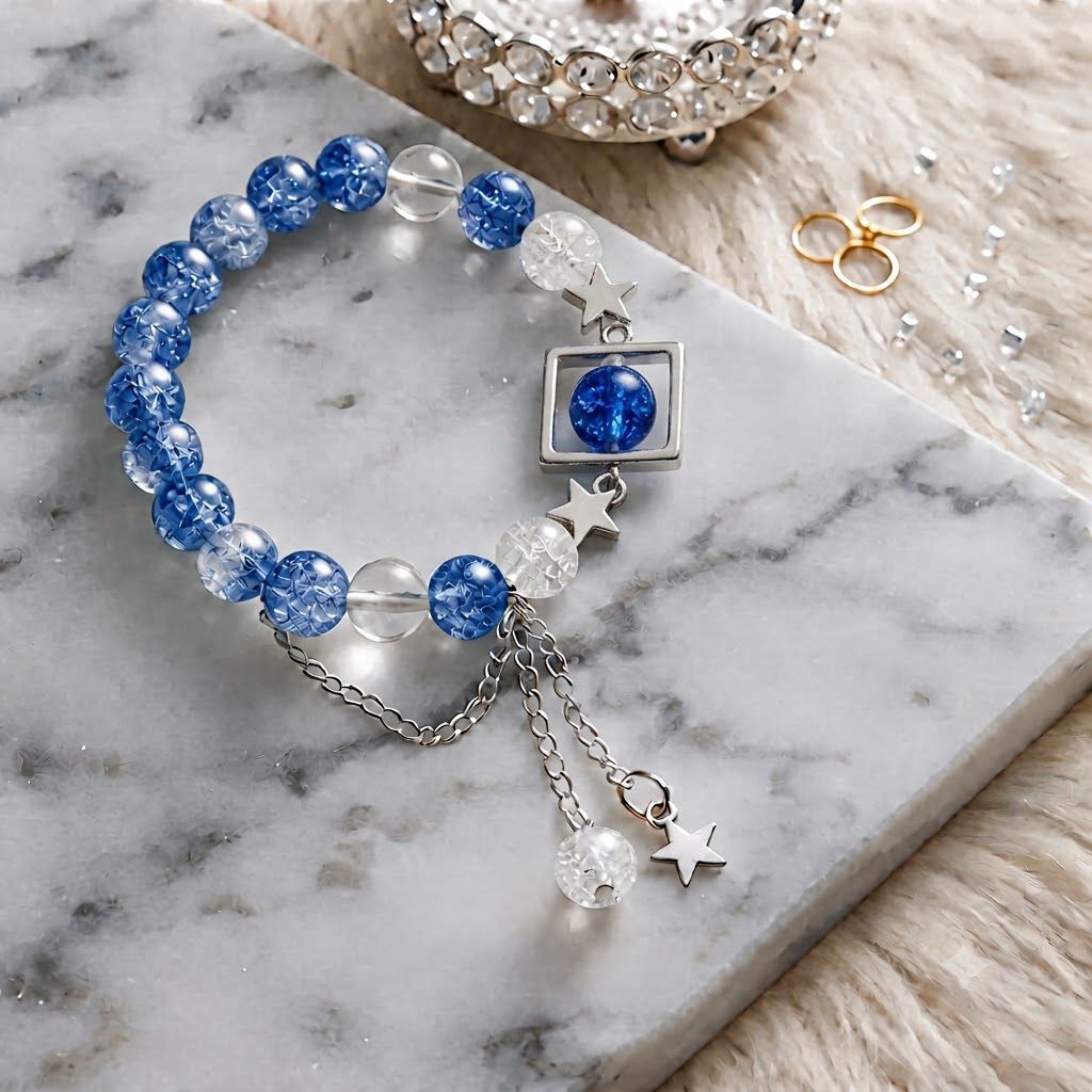 Luxury Handcrafted princess star charms Bracelet,Elegant Minimalist Jewelry for Women & Girls,Aesthetic korean Jewelry,Party Wear Bracelet,Charm Bracelet,Handcrafted adjustable Bracelet for Girls,Galaxy Bracelet,Trending Accessories,Gift for minimalists,