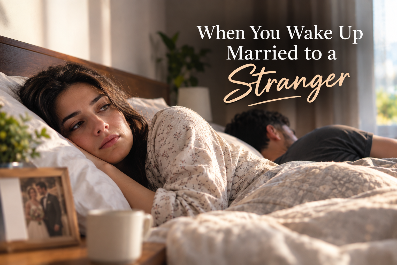When You Wake Up Married to a Stranger - Couple sitting apart