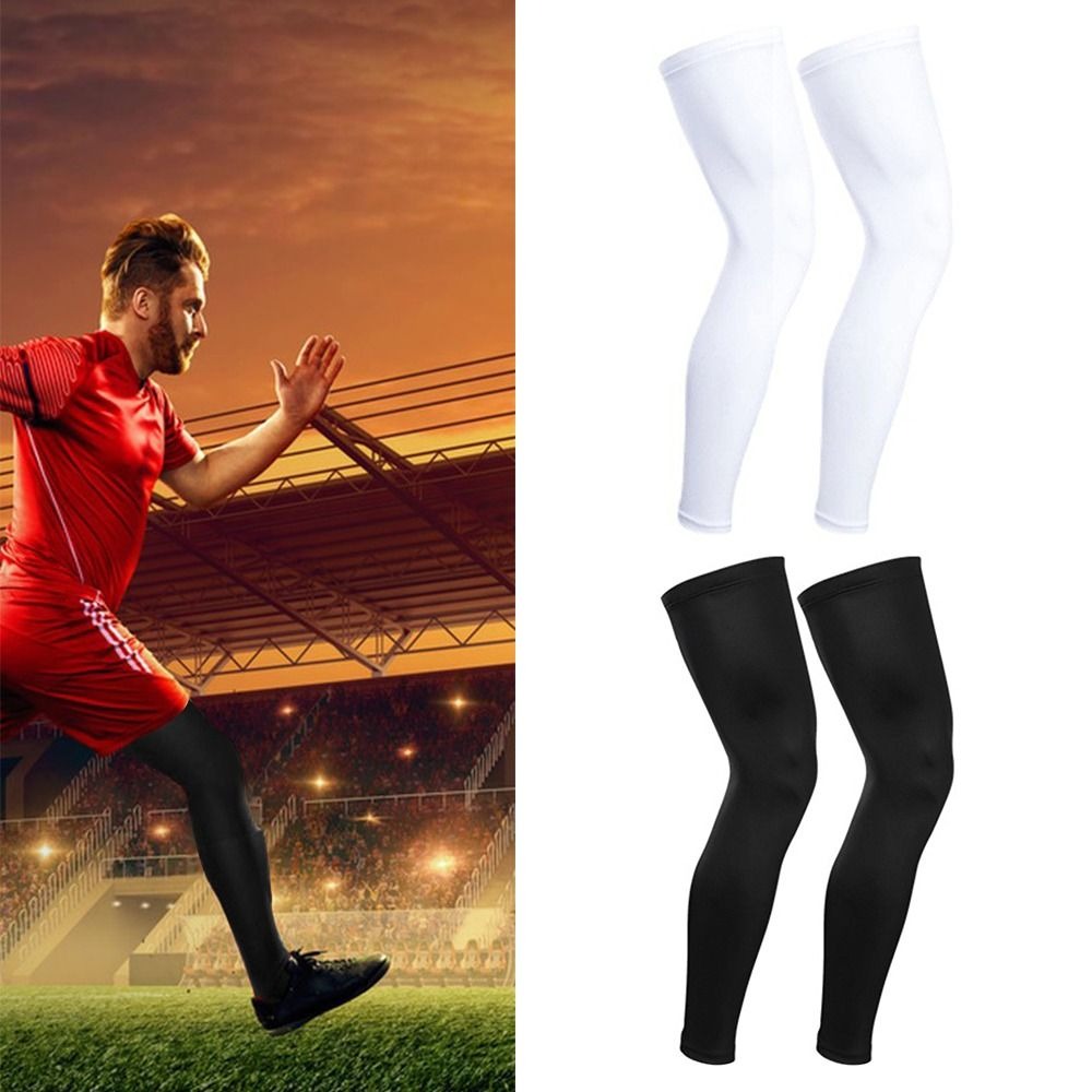 New Ice Silk Legs Sleeve Non-Slip Elastic Knee Calf Sleeves Breathable UV Protection Sport Gear Cycling Running