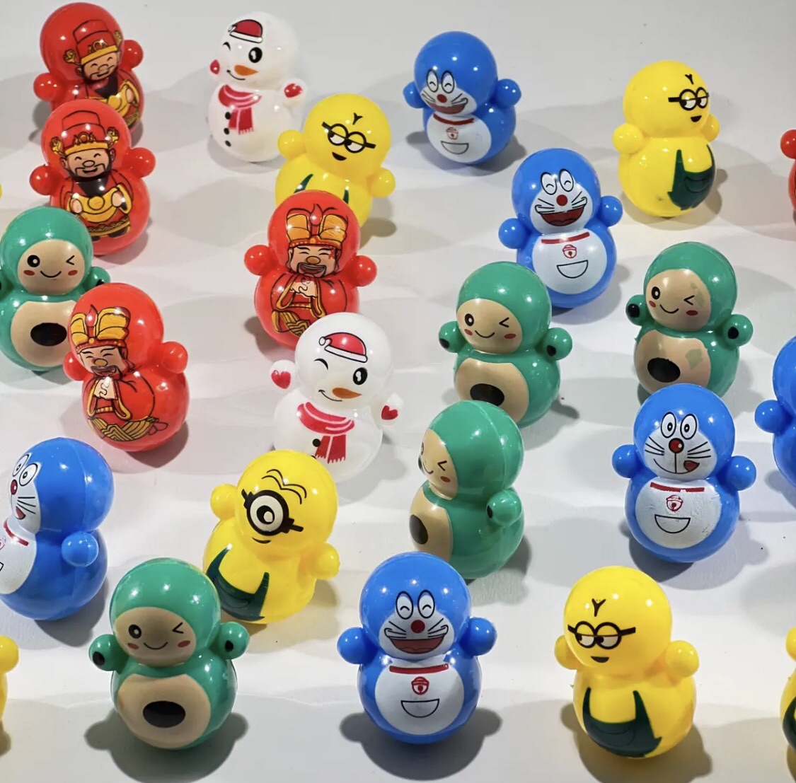 Funny Chunnu Munnu Mini Cartoon Figures – Wobbly Roly Poly Doll Set – Fun Play for Kids, No Battery, Safe & Durable Plastic, Cute & Adorable Designs, Lightweight & Easy to Carry, Best Gift for Boys & Girls, Fun Collectible Set, Multiple Vibrant Colors