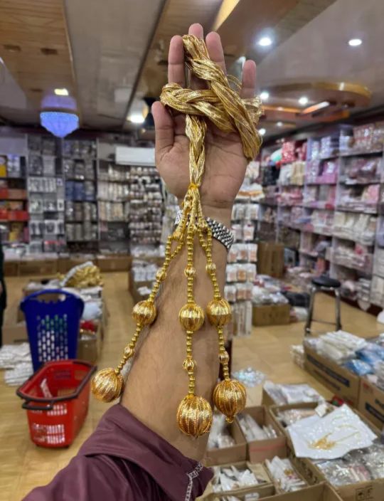 Traditional Punjabi Paranda for Women - Premium Gold & Silver Gota Hair Tassel with Latkan, Jhumka & Mirror Work | Bridal Mehndi, Mayon, Wedding & Festive Hair Accessory Braiding Ponytail Dori (Pack of 1)