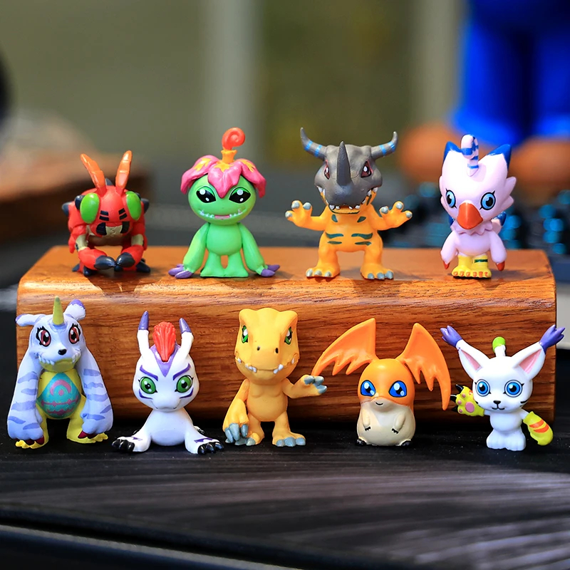 Hot 9Pcs/set Digimon Digimon Adventure Anime Figure Model PVC Collection Ornaments Statue Dolls Birthday Toy  