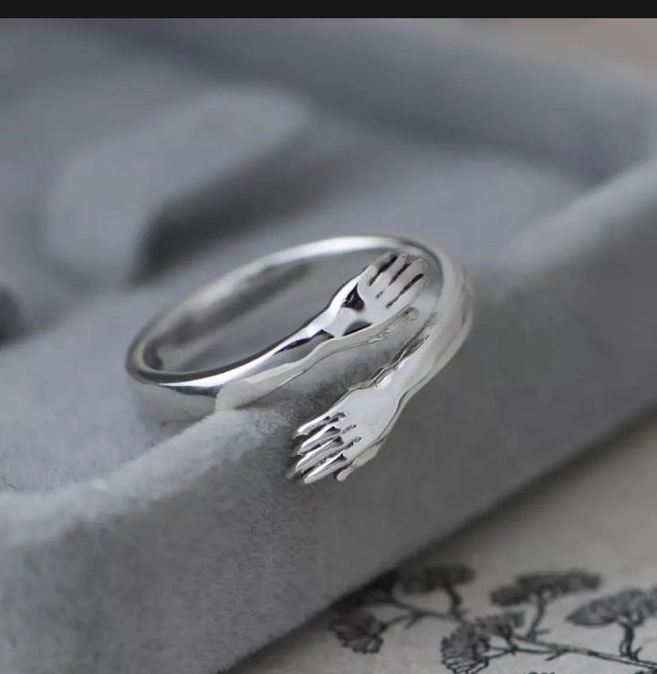 Love Hug Rings For Girls. Adjustable Rings For Girls/Women Cute Trendy Rings. Hugging Hand Open Rings