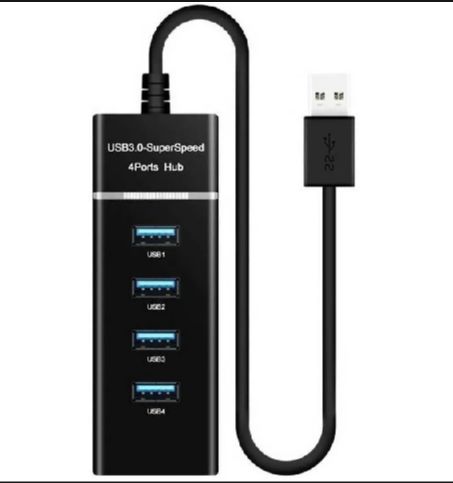USB 3.0  4-Port Hub – High-Speed Data Transfer Adapter for Laptop & PC