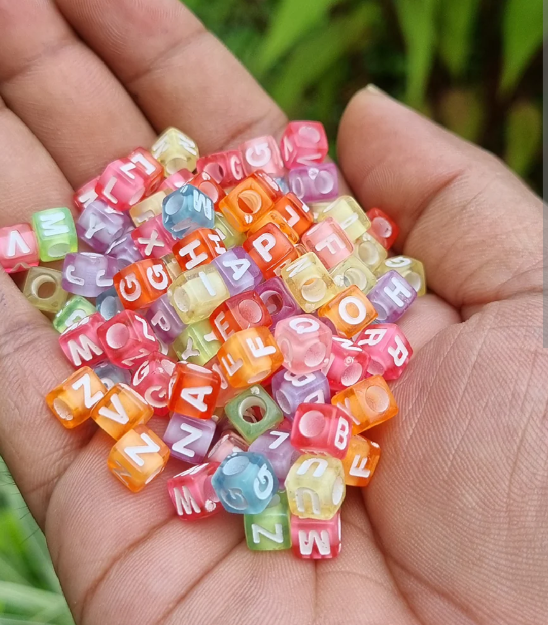 Alphabet Letter Beads Pack of 100 PCS | A–Z Beads for Jewellery Making, Bracelets, Crafts & DIY Projects