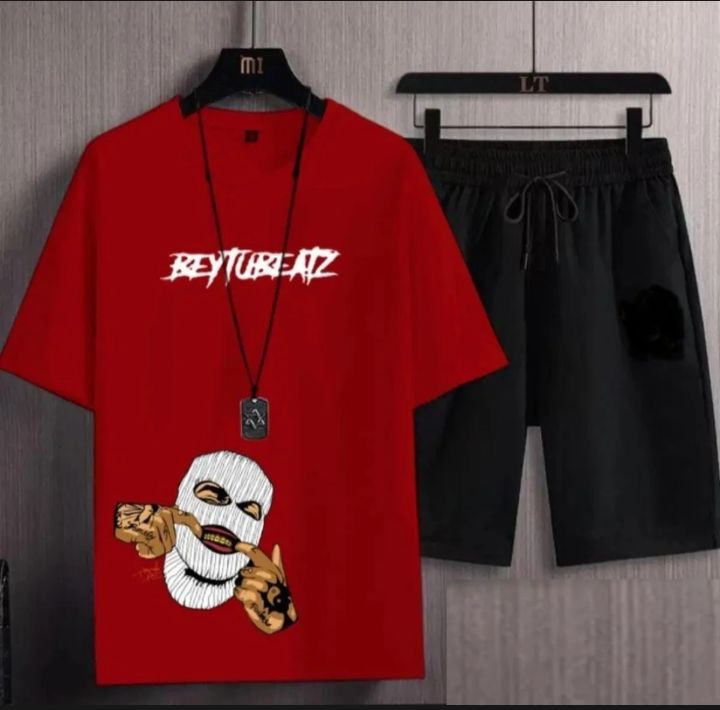 New Summer Printed T-shirt and Short For Boys & Men