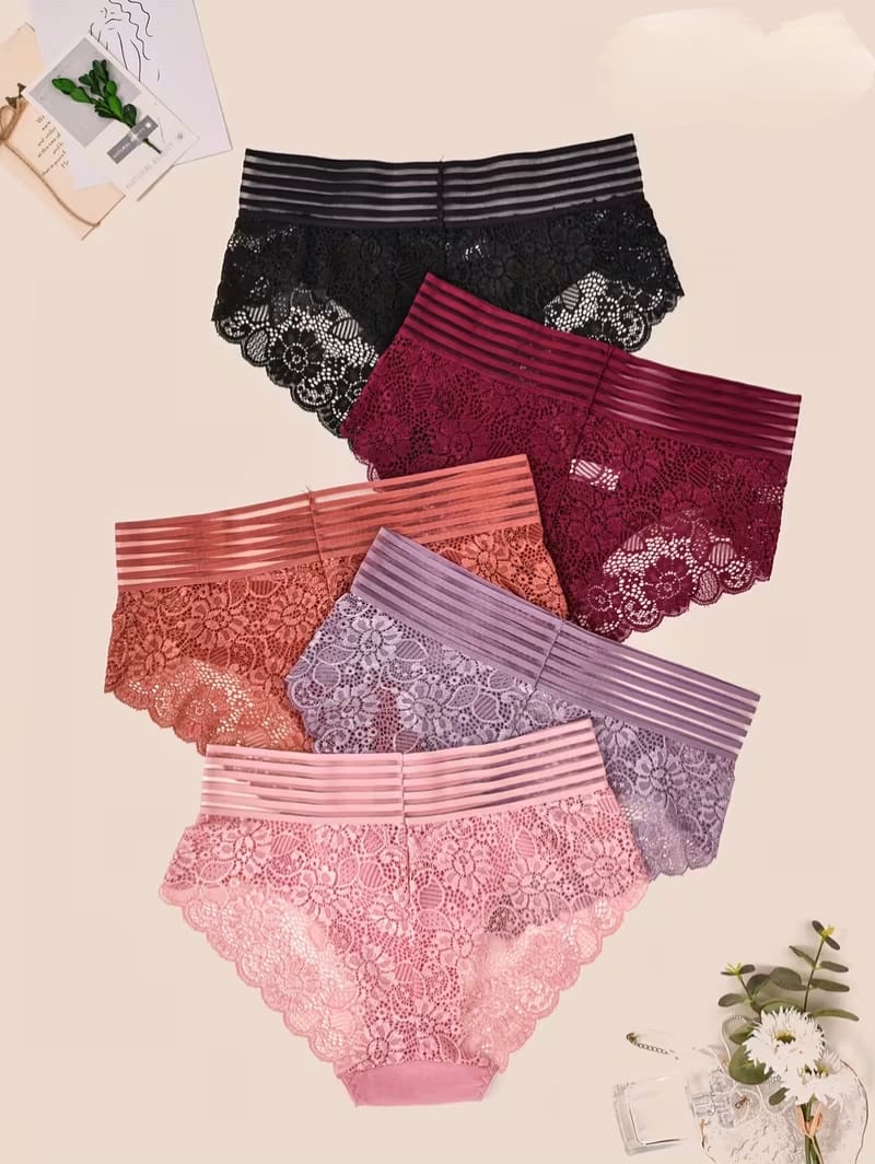 New high quality lace Underwear for women ladies and girls net lace Panties Random colors