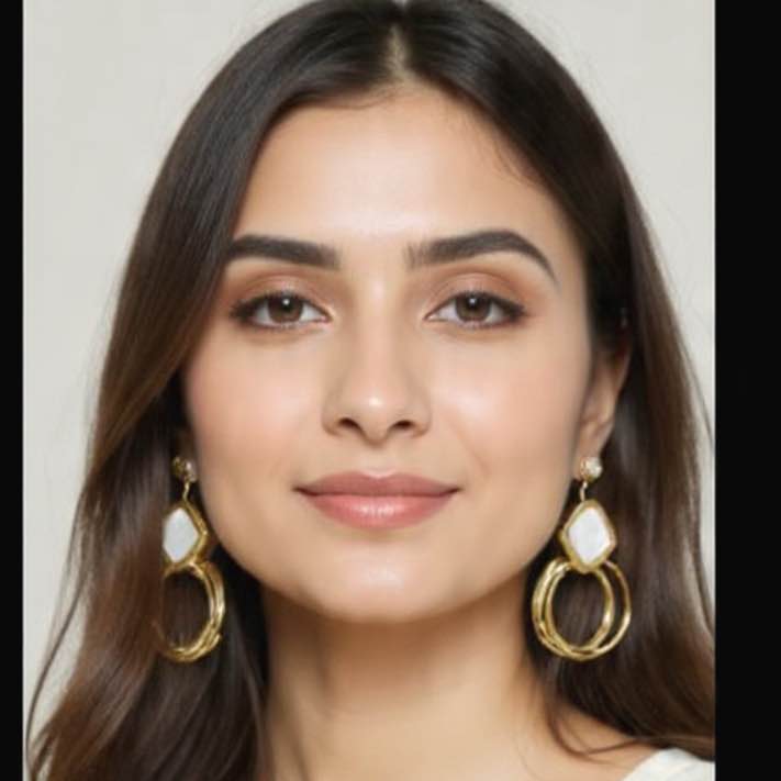 Diamond Shape 3 level Round Earrings for girls