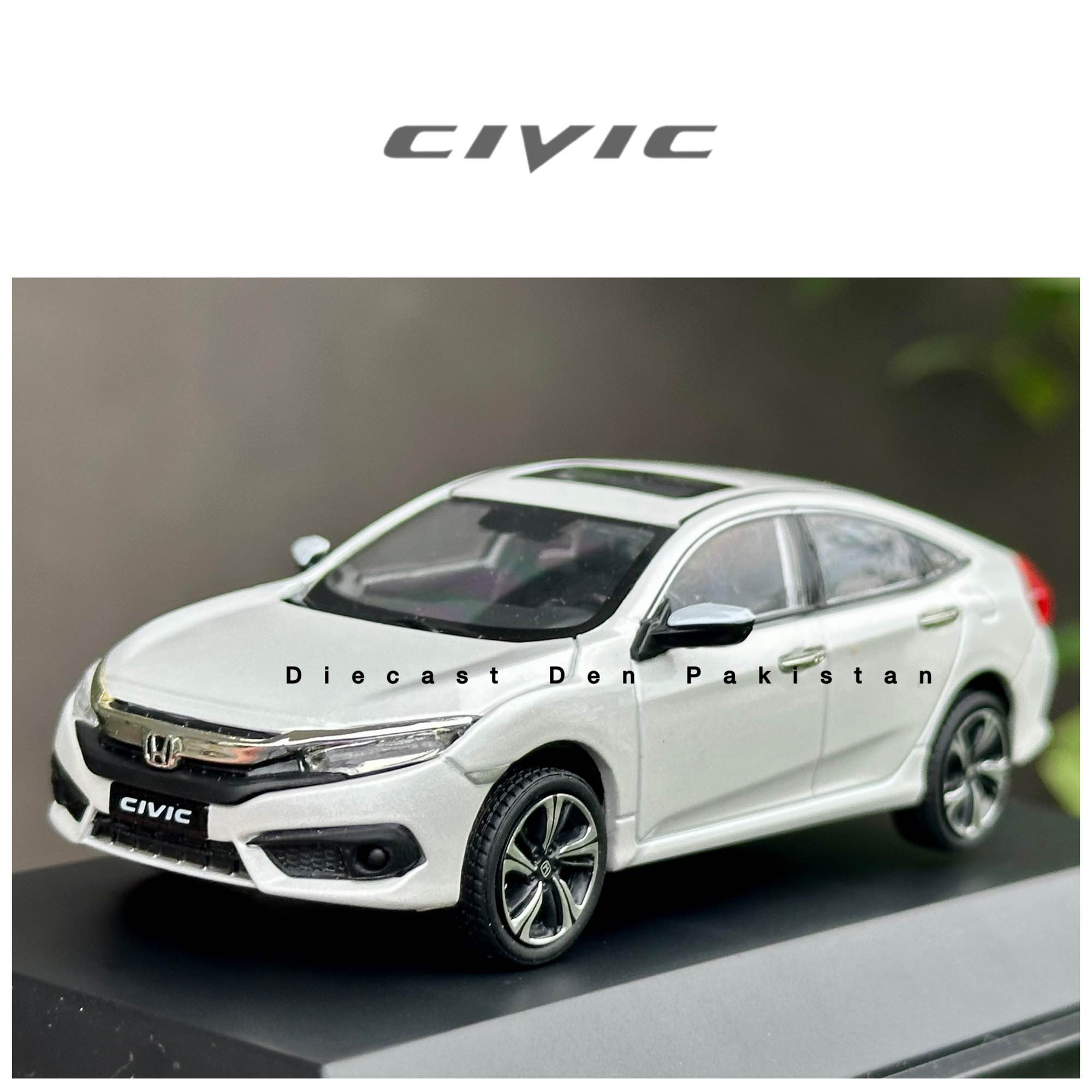 Honda Civic White X 10th Gen inch size) with stand Licensed