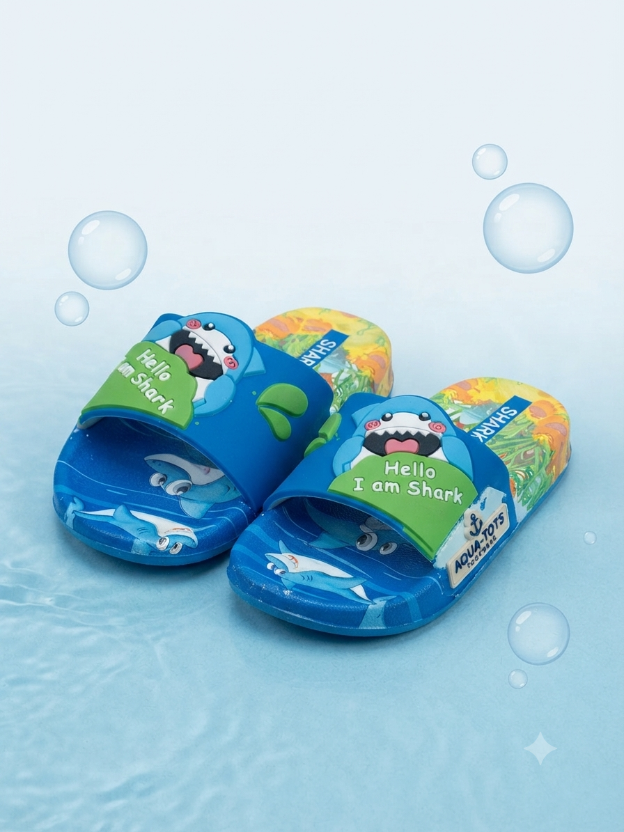 shark slippers for boys & girls