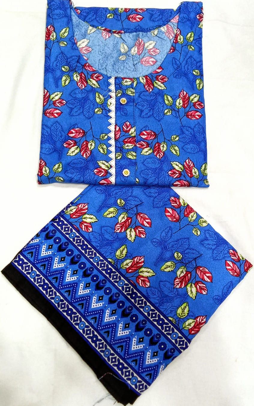 Cotton 2 piece suit new latest design fabric soft Lawn cotton random colour