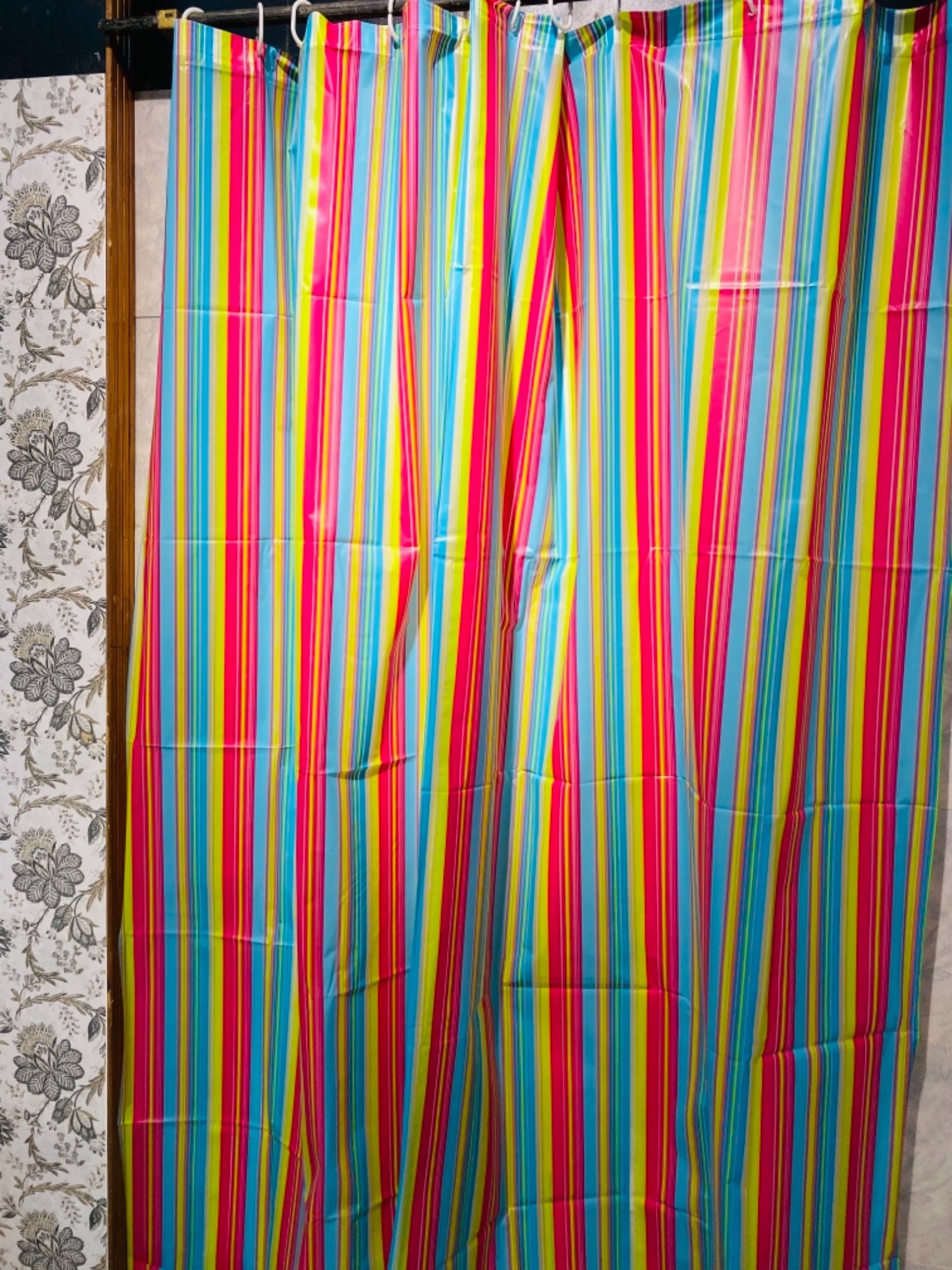 Oval Dart Board Style Maze Shower Curtain Waterproof Bathroom 160x180