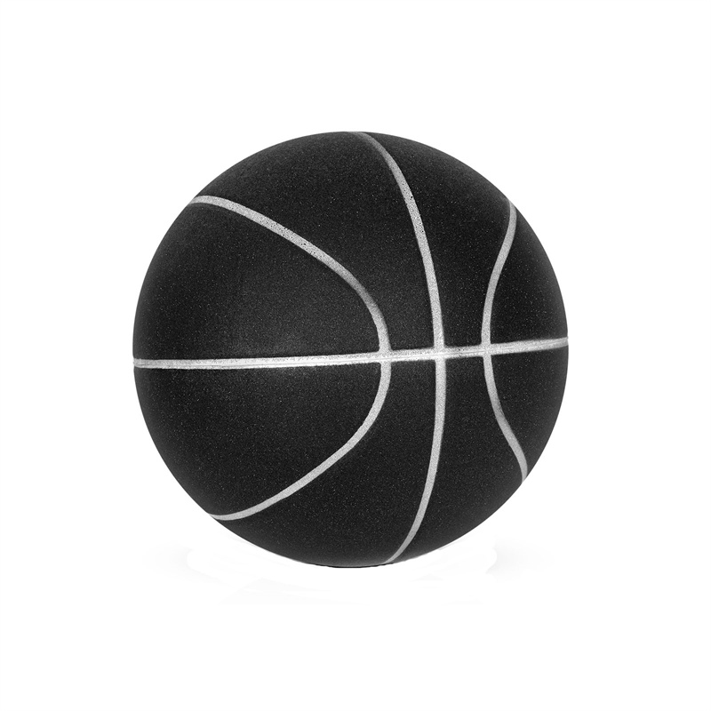 Upgrade Silent Basketball New Black Size 7 Ball Noise-Free Indoor Bounce Mute Training Basketball for Kid Playing at Home Birthd