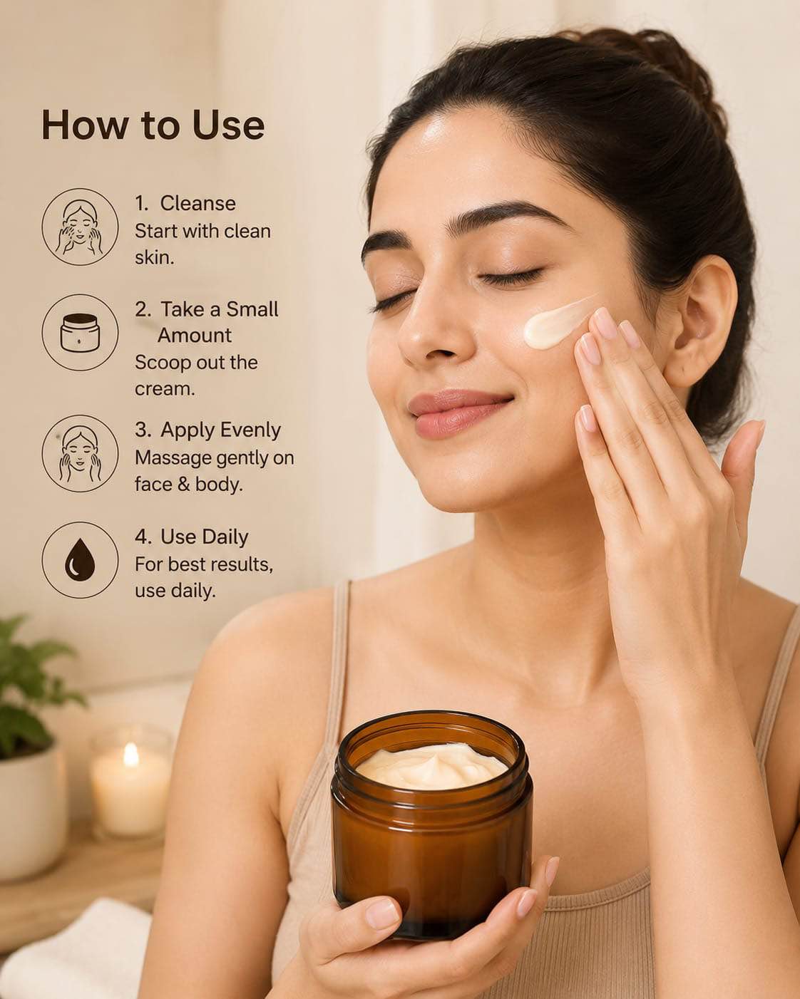 Zafrani Night Cream for Men & Women | Saffron Face Cream | Deep Moisturizing & Nourishing Face Cream | Daily Skin Care Cream for Soft & Healthy Looking Skin | All Skin Types | Pack of 1, 2 & 3