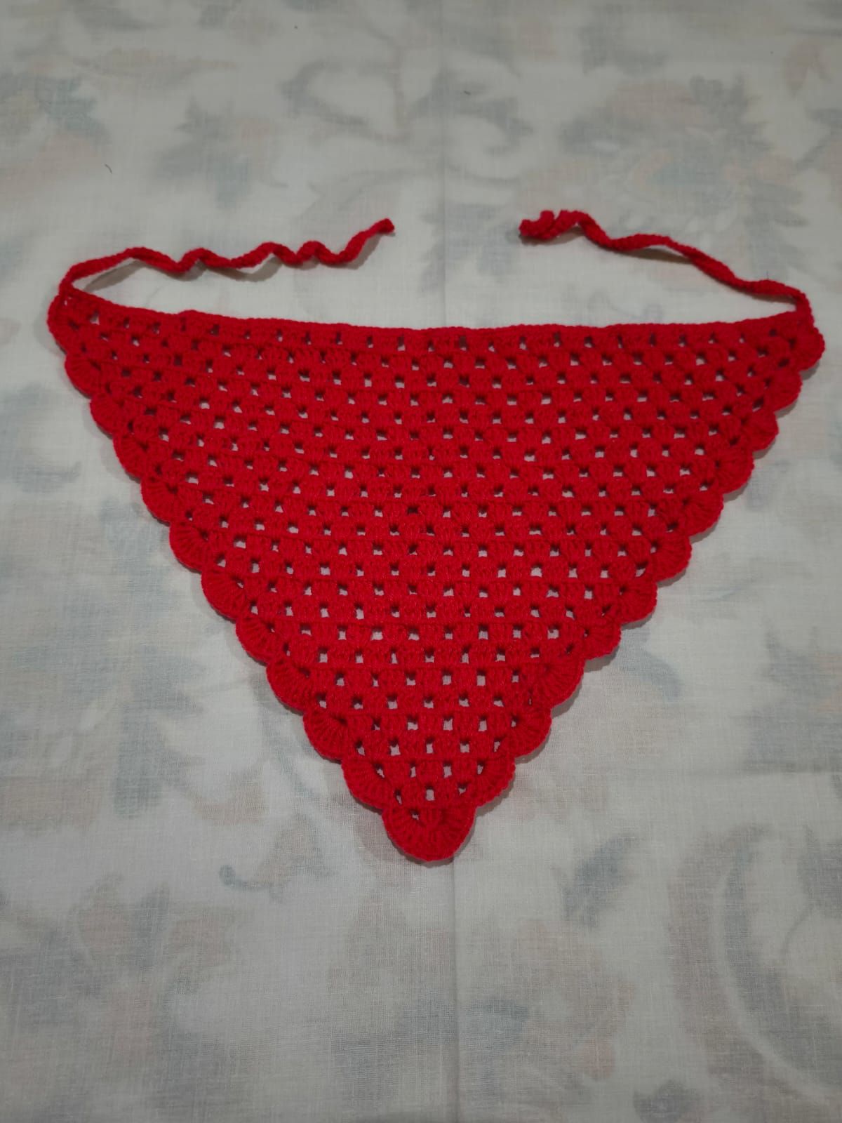 Handmade Crochet Bandana Head Scarf Boho Hair Accessory