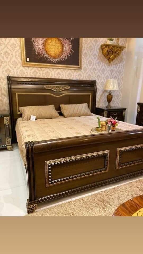 King Size Bed with Dressing table and Side table Daraz.pk