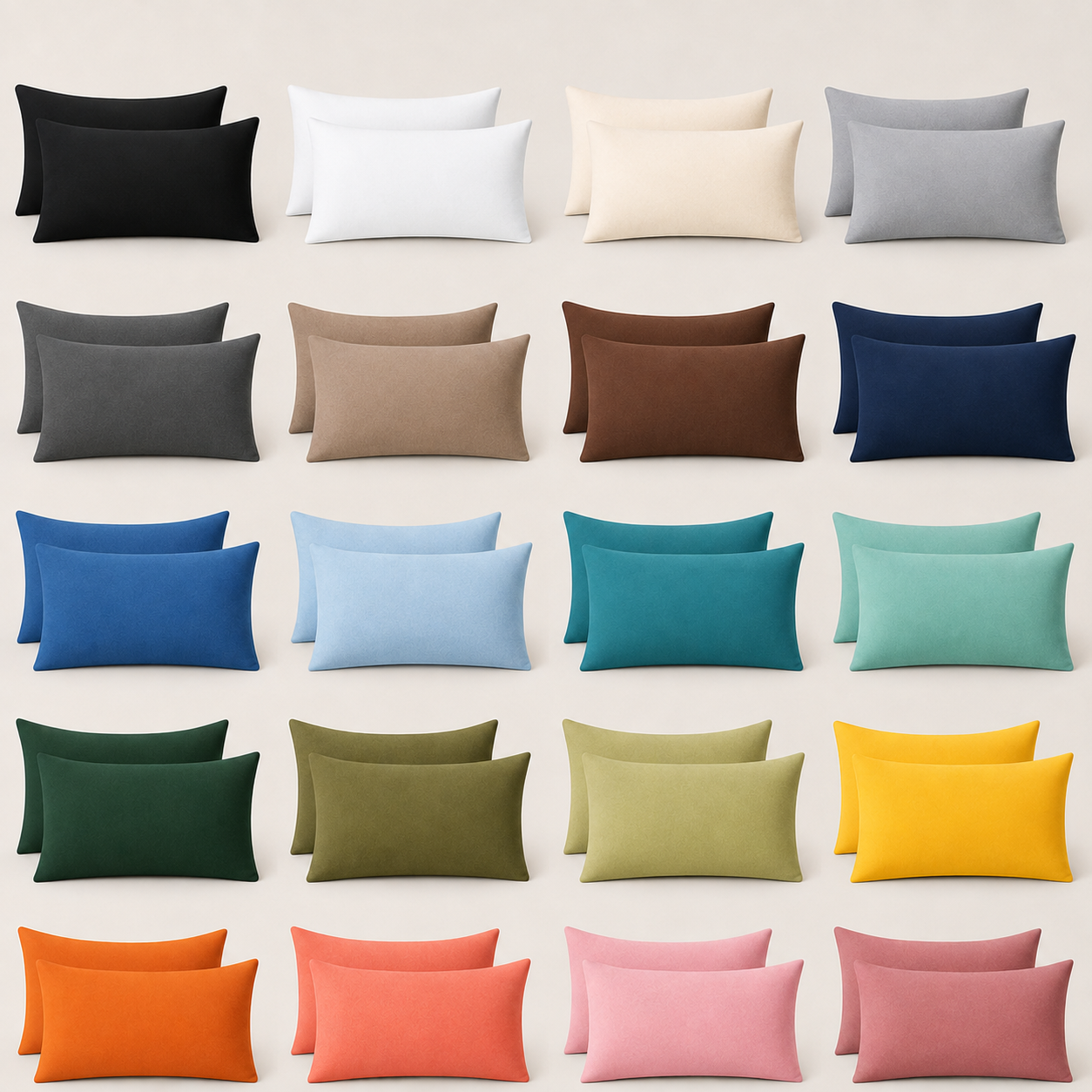 Pair Of Pillow Cases High Quality Pack of 2 Takiya Cover (19*29 Inches) Envelope Closure For Bedding Soft Cotton Pillow Cover In Different Colours
