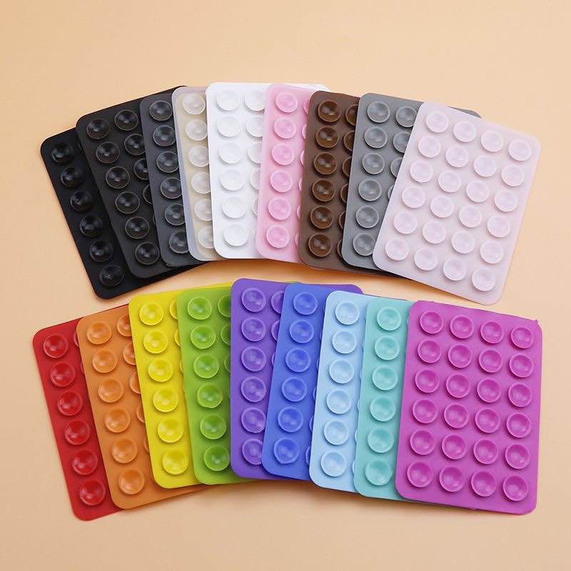 Double Side Silicon Suction Pad Phone Holder Self-Adhesive Rubber Suction Mobile Holder Silicone Suction Phone Case - Suction Cup Phone Holder, Shower mirror Silicone Mobile Stand