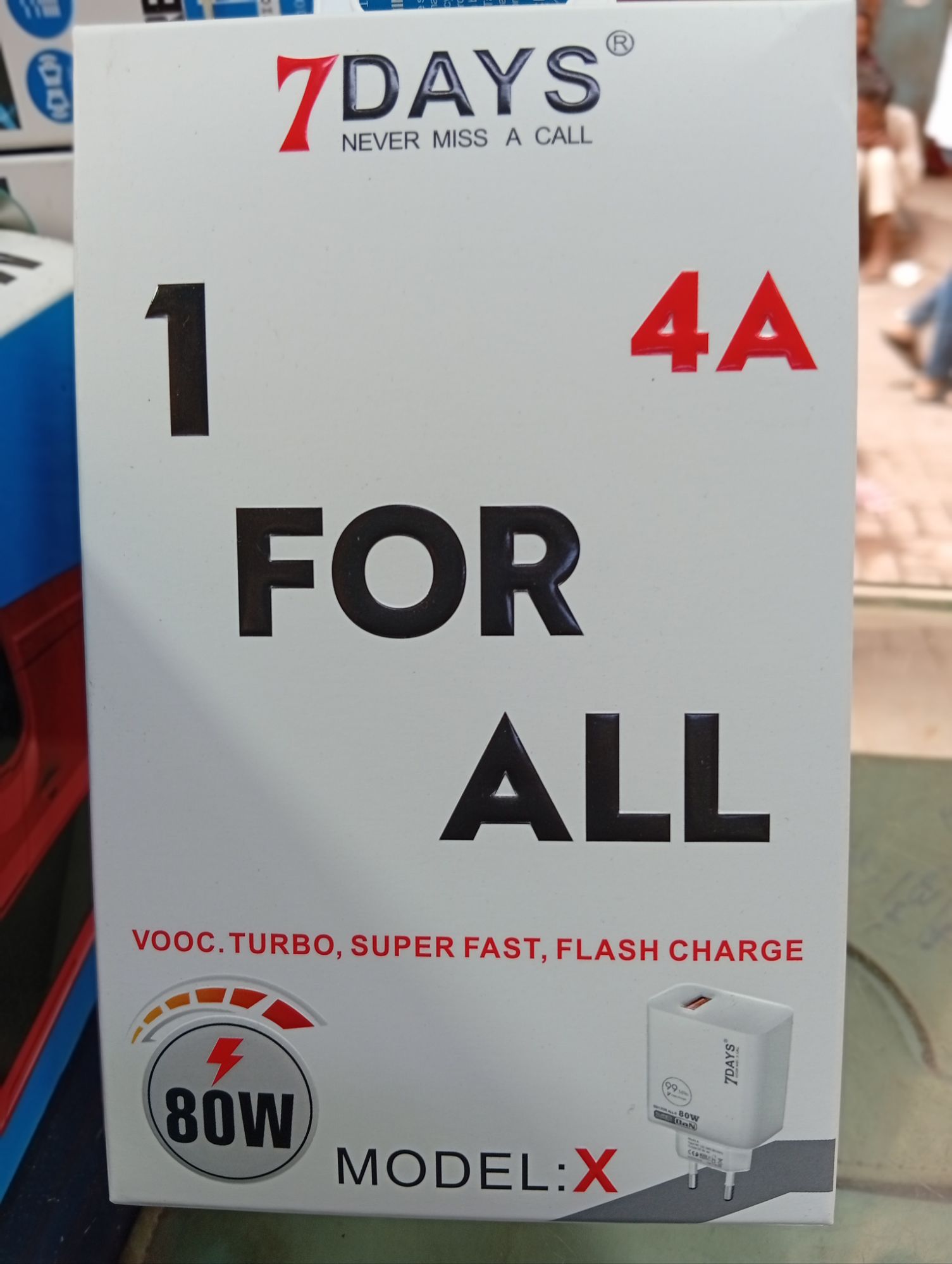 7Days 80W Model:X Super Fast Charger with VOOC Turbo Flash Charge technology.