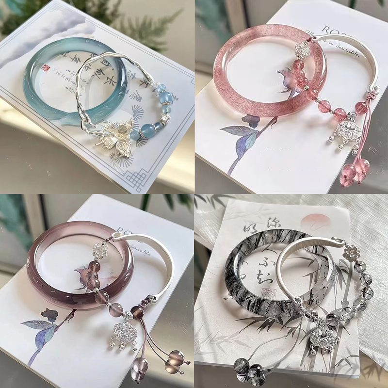 2Pcs Exquisite Chinese Style Tassels Bracelet For Women Girls Versatile Ancient Style Bracelet Jewelry Accessories 