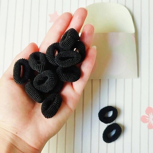 Hair Ties Strong Pony 15  pieces Large Size for Girls and Women Black