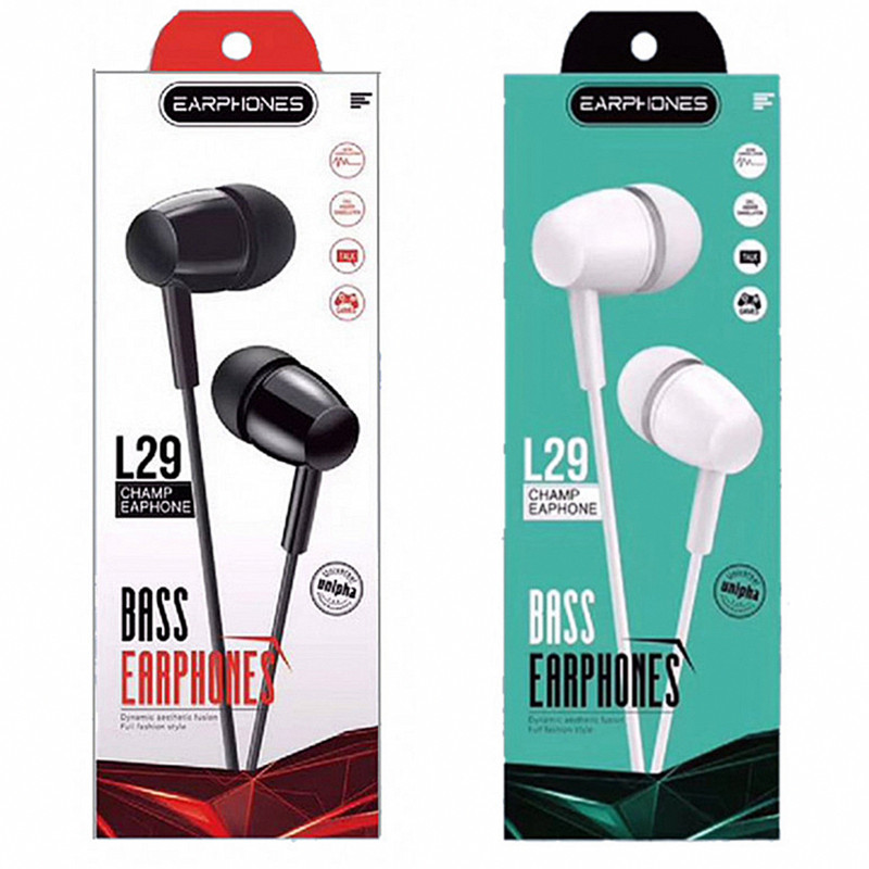 Pack of 2 - L29 wired handfree earphones with mic - High quality price in Pakistan