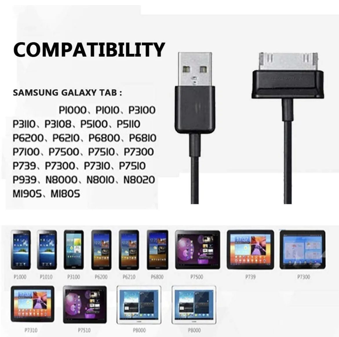 Samsung Tab USB charging Cable for All Tab