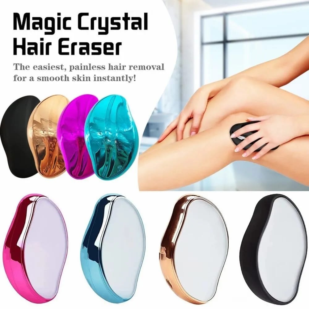 Crystal Hair Remover - Hair Eraser for Girls - Painless Hair Remover - Hair Removal Stone - crystal hair removal for Arms Legs back (Homeducts)