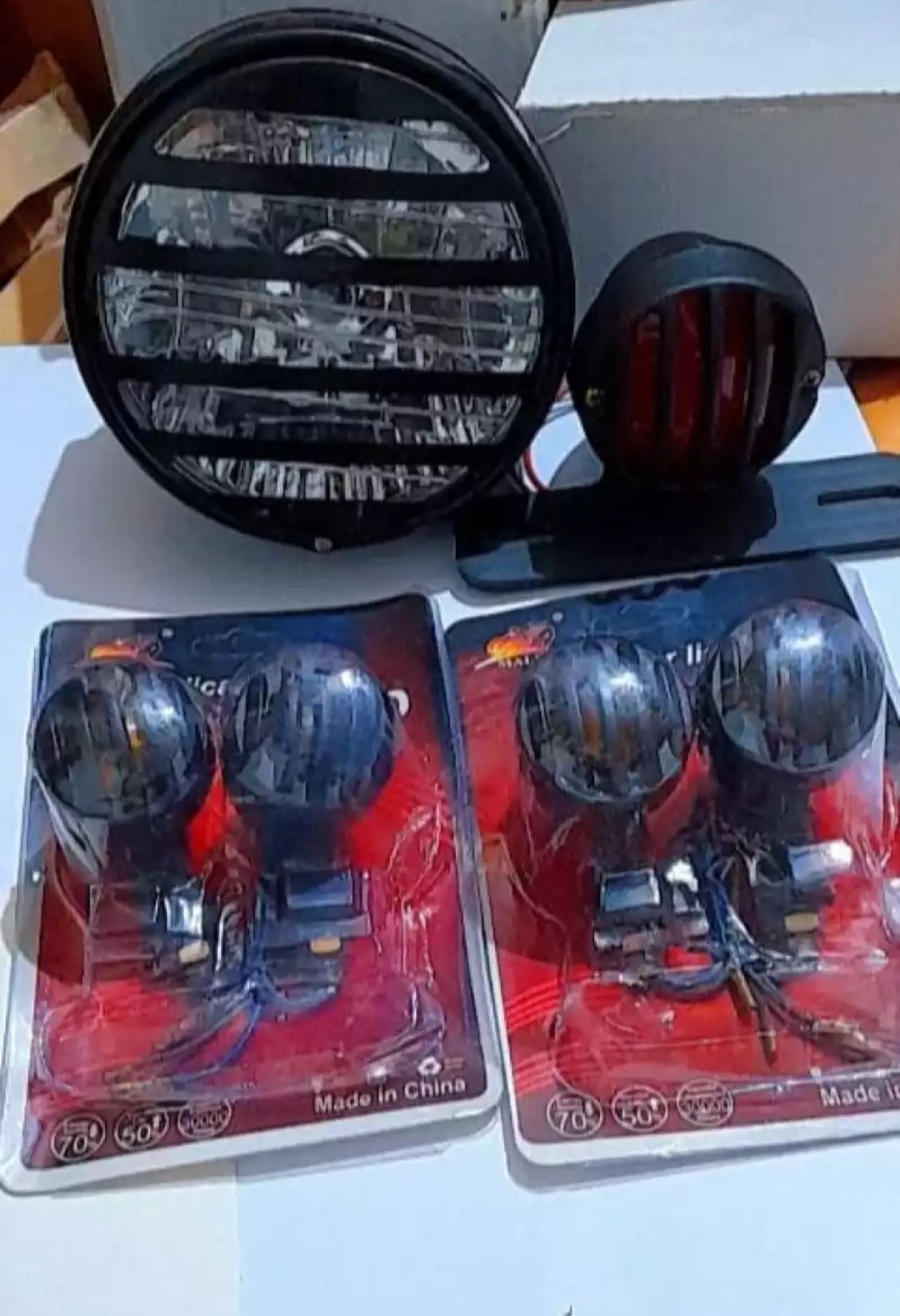 Cafe racer kit deal of 3 Item's Headlight backlight and 4 pieces indicator's