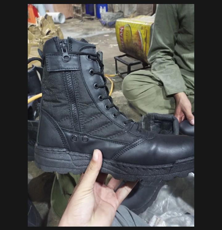 Premium Military Style Combat Boots | Army , Security Guard Shoes | Tactical Long Ankle Durable Outdoor Boots for Men
