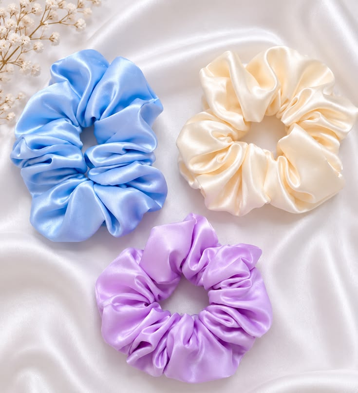 Scrunchies for Girls High-Quality Silk Premium Hair Bands Pack of 1