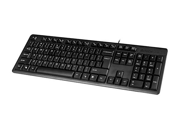 A4TECH KK-3 SmartKey FN Keyboard – USB Wired Multimedia Keyboard with Silent Soft Keys | Durable Laser Printed Keys | Windows & Mac Compatible
