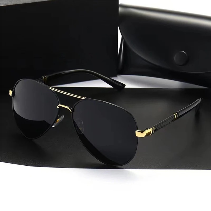 Luxury Men's Polarized Metal Sunglasses Driving Sun Glasses For Men Women Brand Designer Vintage Eyewear UV400 Oculos De Sol