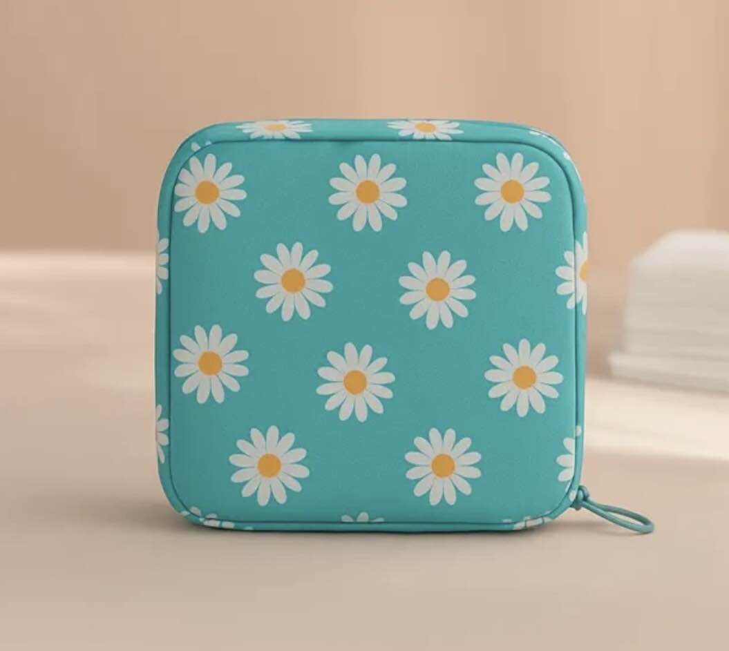 🌸 Girls' Diaper Napkin Storage Bag 🌸 👜 Nylon Sanitary Pad Pouch | Multipurpose Mini Organizer | Coin Purse | Jewelry & Travel Storage Case