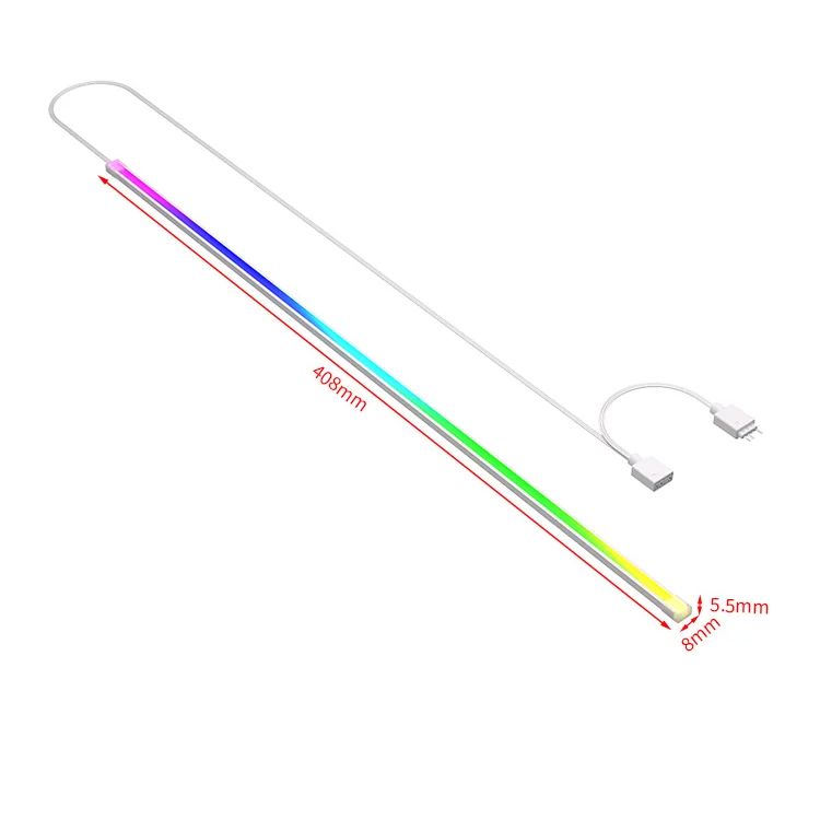 COOLCIRC 40cm LED Strip Computer Light Bar 5V/3PIN ARGB Motherboard Light-Strip Colorful Atmosphere DIY Lamp Bar for PC